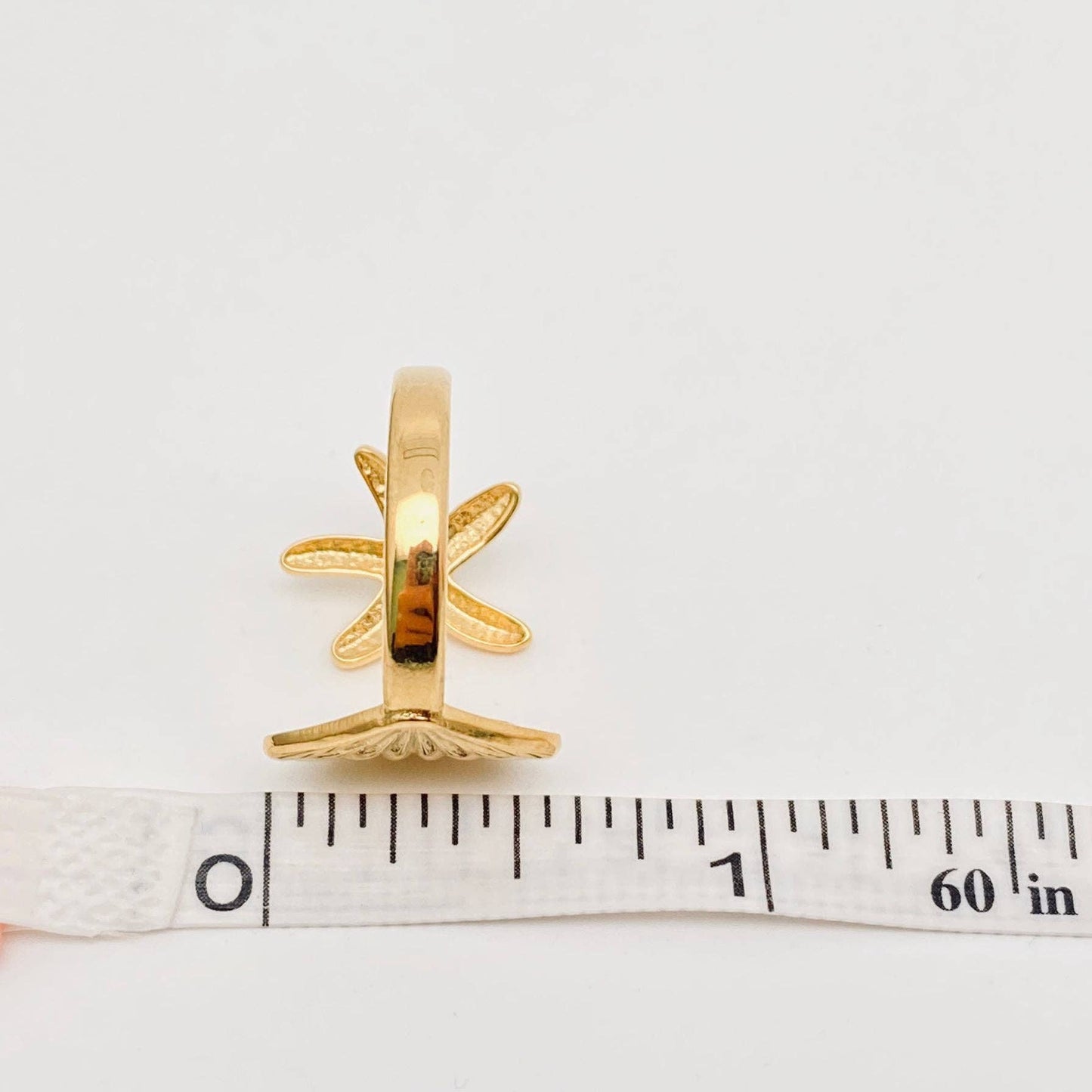 Starfish & Shell 18K Gold Plated Ring
