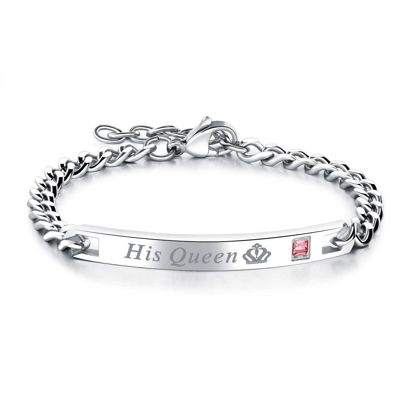 Stainless Steel Charm Couple Bracelet