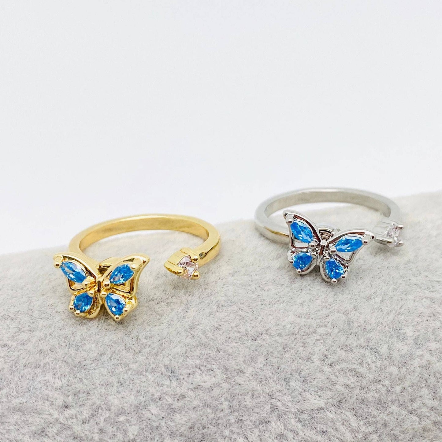 Rotatable Butterfly Adjustable Ring