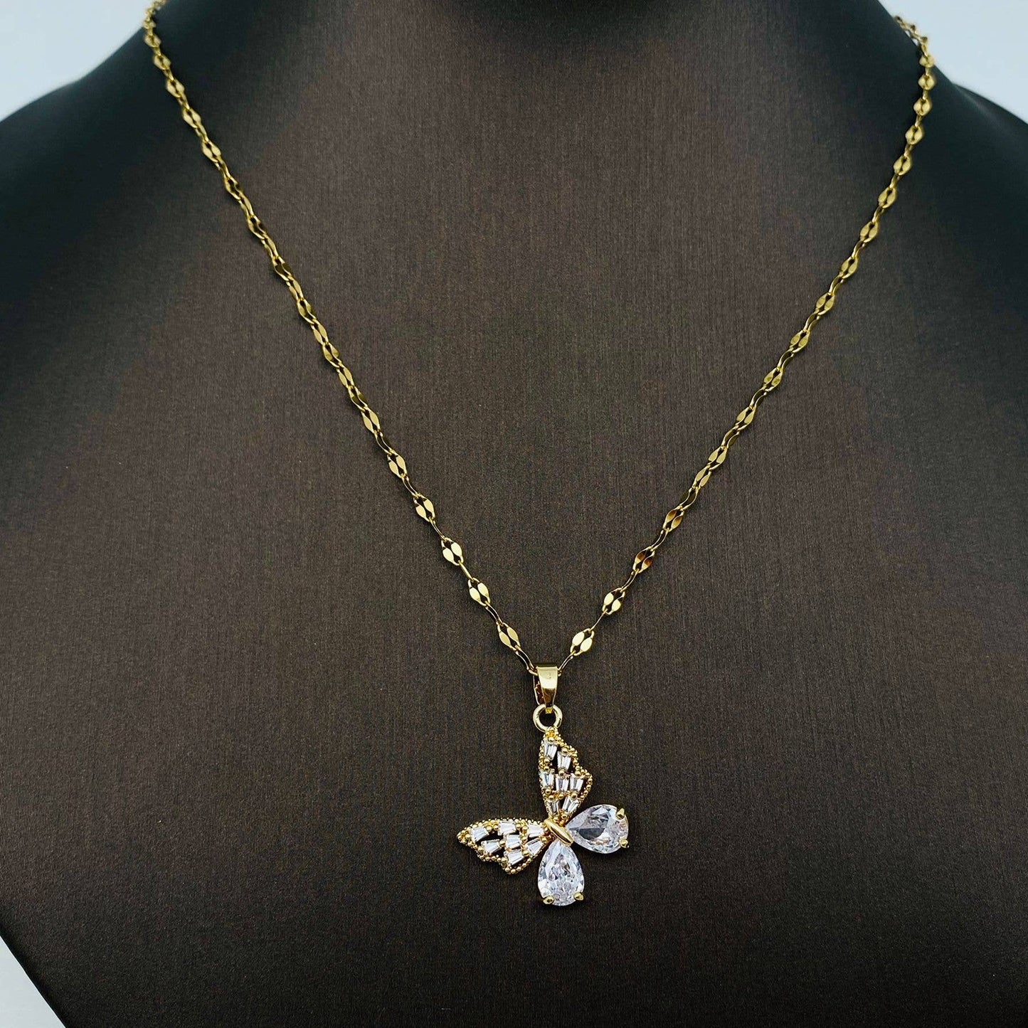 18K Gold-plated Butterfly Necklace