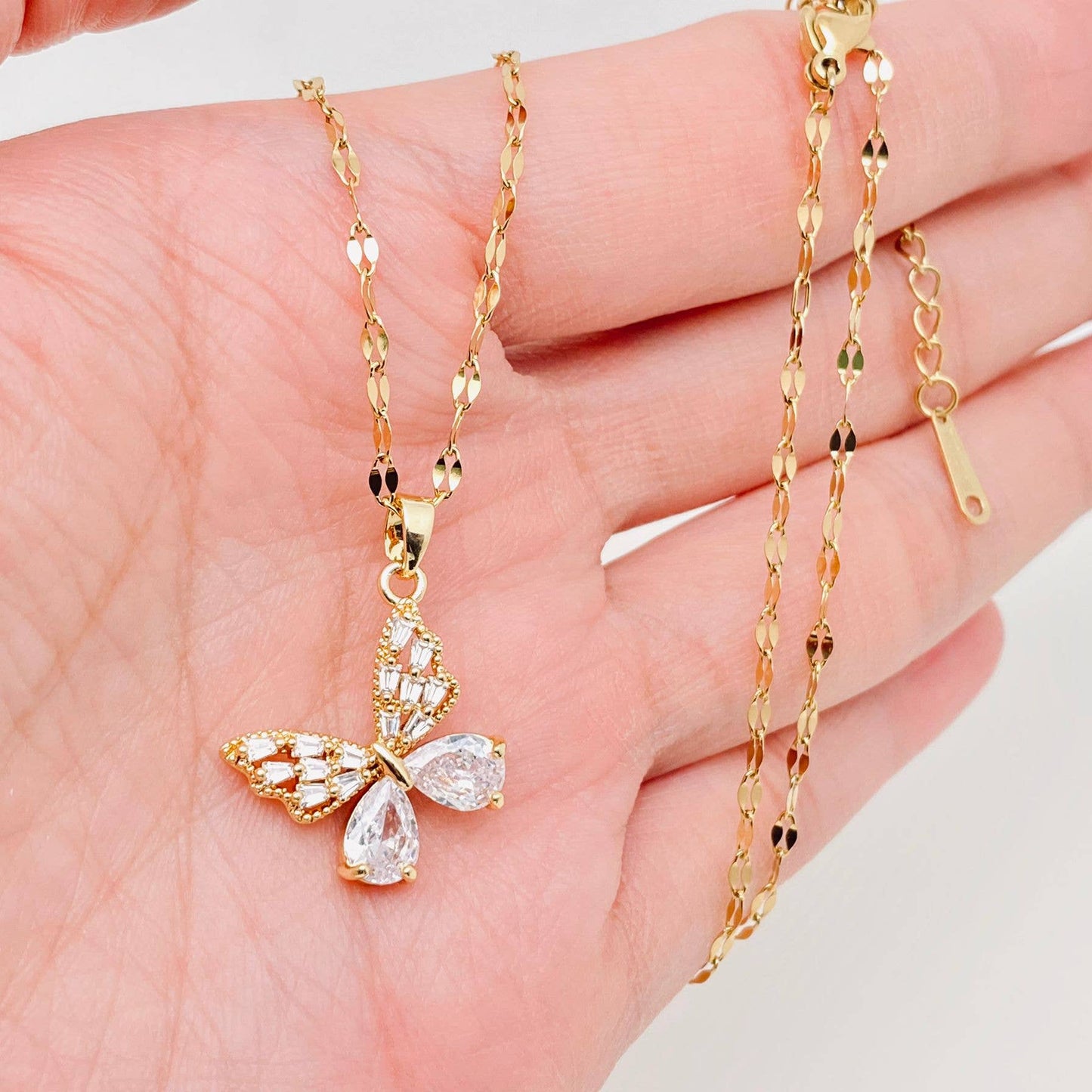 18K Gold-plated Butterfly Necklace