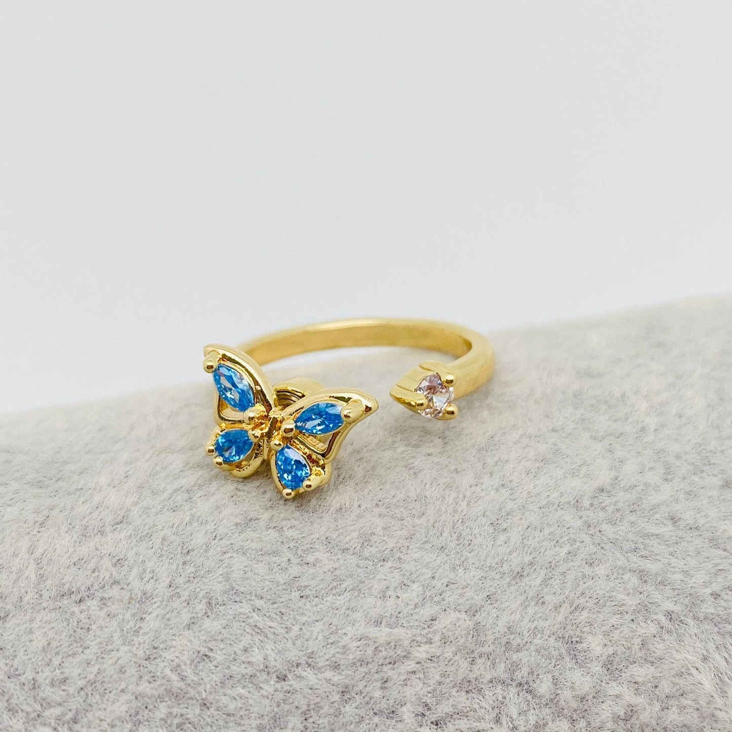 Rotatable Butterfly Adjustable Ring