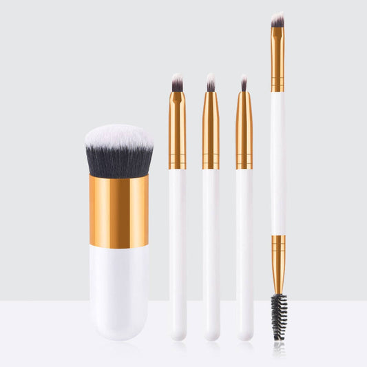 White 5pcs Makeup Brushes Set