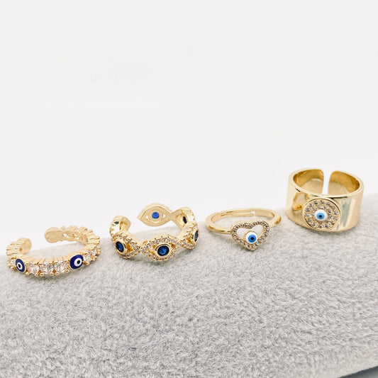 Gold-plated Evil Eye Ring