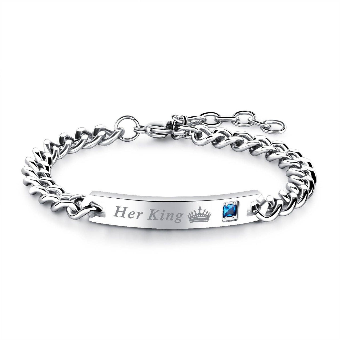 Stainless Steel Charm Couple Bracelet