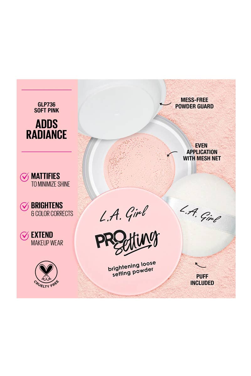 LA Girl Soft Pink Pro Brightening Loose Powder